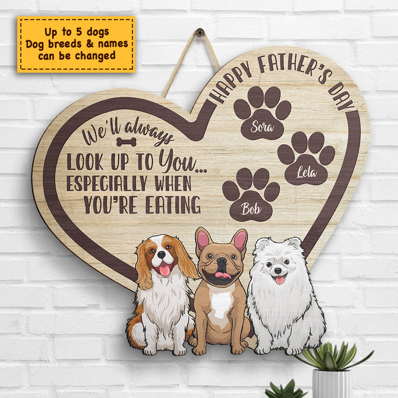 Custom Name Dog Father's Day Gifts for Dog Dads - Personalized Wood Sign
