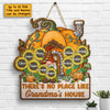 There's No Place Like Grandma's House - Personalized Shaped Wood Sign - Gift For Grandma, Grandparents