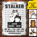 Custom Name Cat Mugshot Gifts for Cat Lovers - Personalized Metal Sign