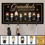 Custom Name Grandkids Gifts for Grandparents - Personalized Key Holder