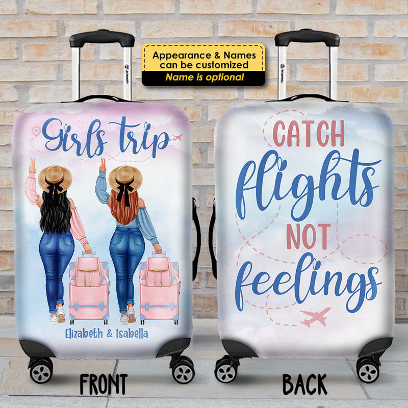 Custom Name Girls Trip Gifts for Women - Personalized Luggage Cover