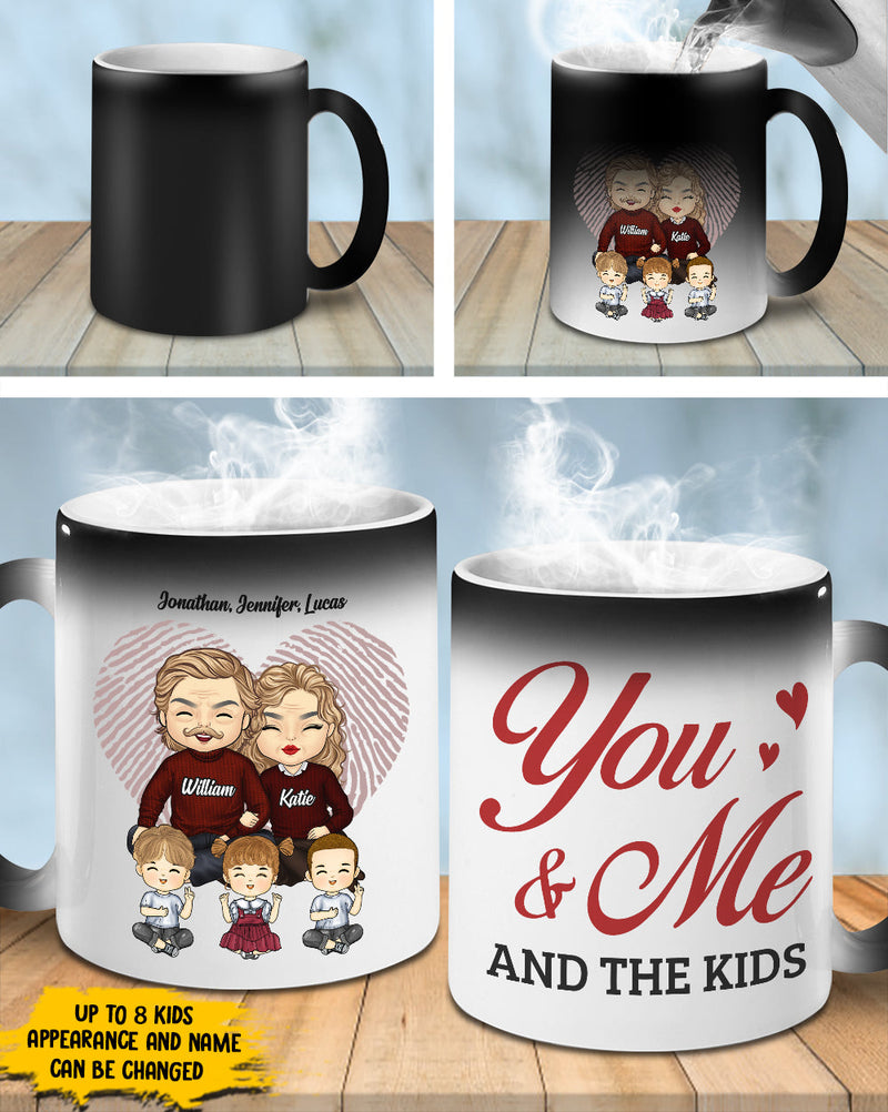 You Me & The Kids - Personalized Color Changing Mug - Gift For Couples, Husband Wife