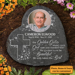Custom Photo Memorial Garden Tribute - Personalized Memorial Stone