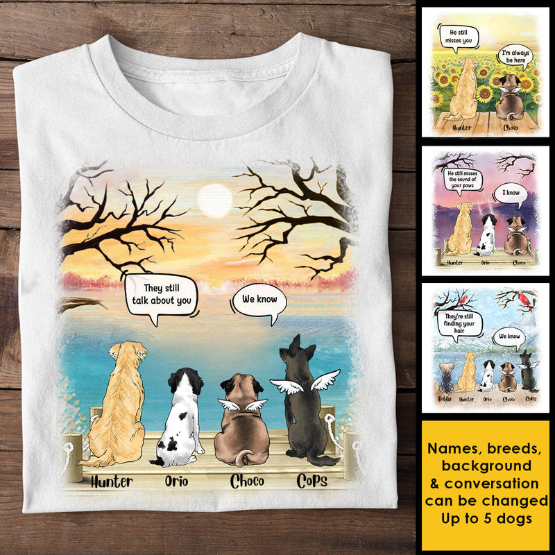 Custom Name Memorial Dog Gifts for Dog Lovers - Personalized Apparel