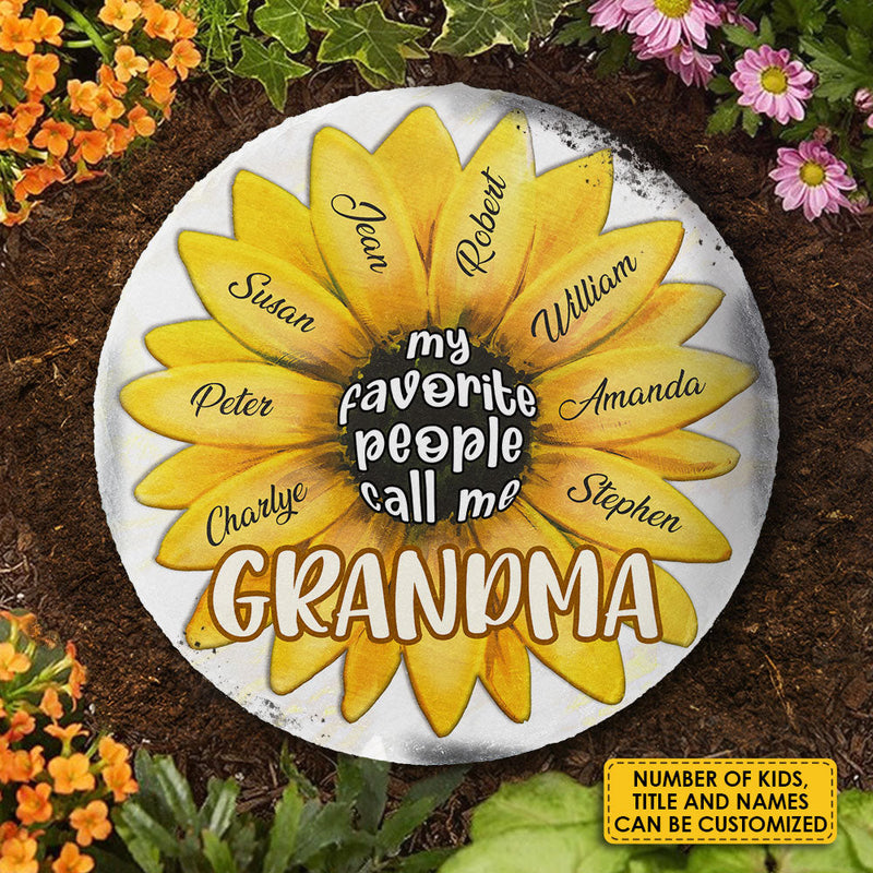 Custom Name Grandma Garden Decor - Personalized Garden Stone