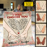 Custom Name I Will Choose You Couple Gifts - Personalized Blanket