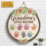 Custom Name Grandma's Little Helpers Gifts for Grandma - Personalized Wood Sign
