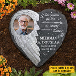 Custom Photo Memorial Angel Tribute - Personalized Memorial Stone