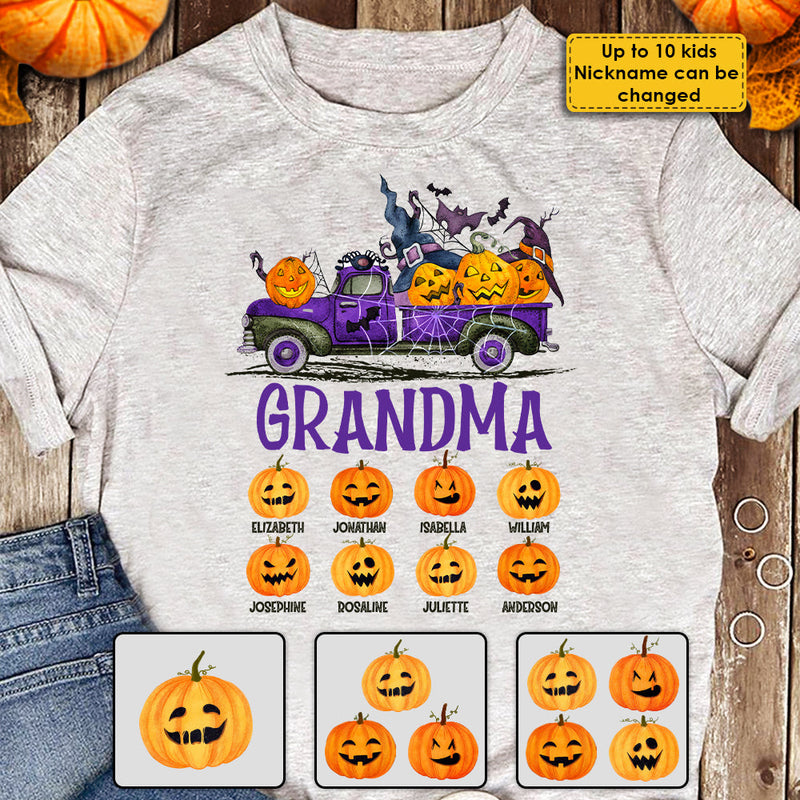 Custom Name Halloween Gifts for Grandma - Personalized Apparel