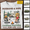 Camping Partners For Life - Personalized Unisex T-shirt, Hoodie - Gift For Couples, Gift For Camping Lovers