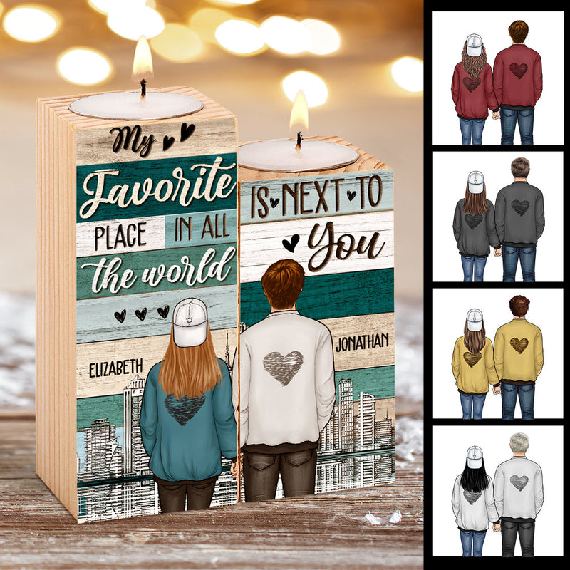 Custom Name Romantic Couple Gifts - Personalized Color Candle Holder
