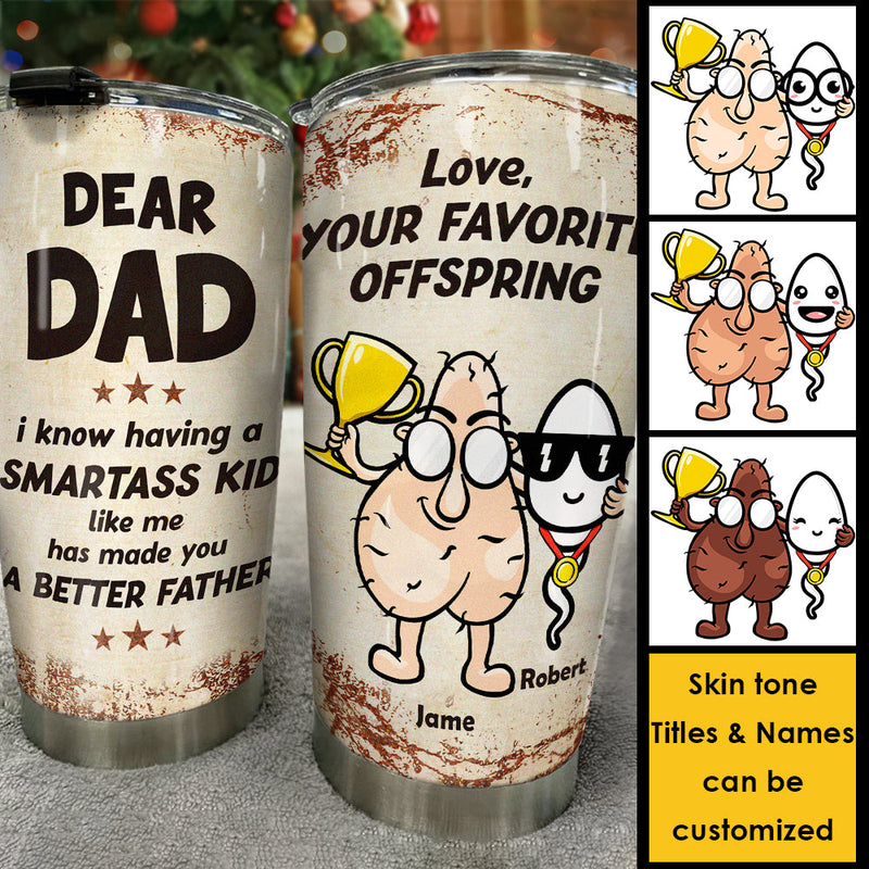 Custom Name Funny Gifts for Dad - Personalized Tumbler