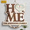 Sweet Home - Personalized Shaped Wood Sign - Gift For Family