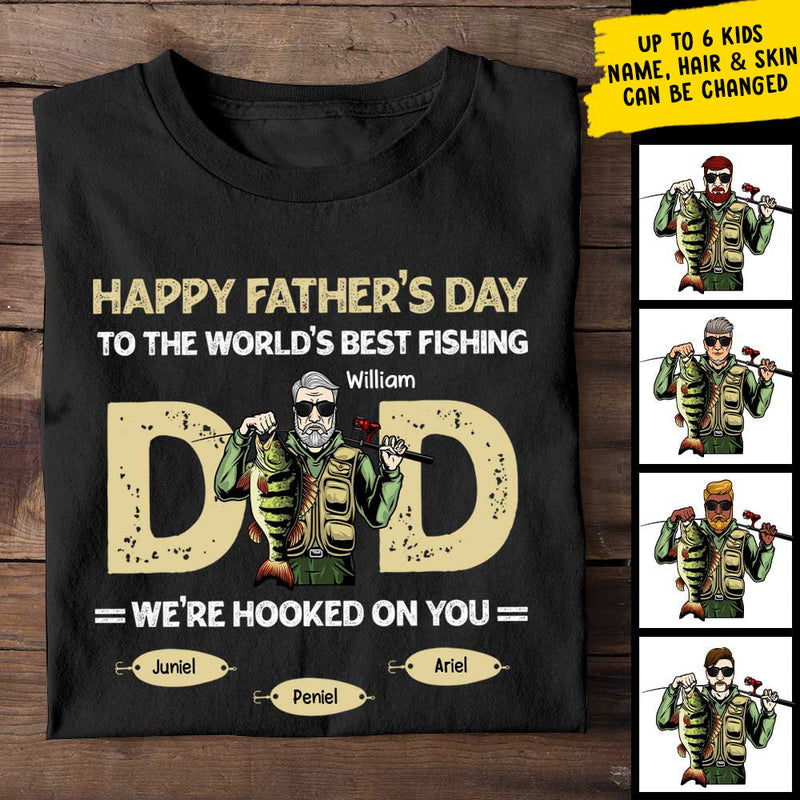 The Best Fishing Dad - Gift For Dad - Personalized Unisex T-Shirt