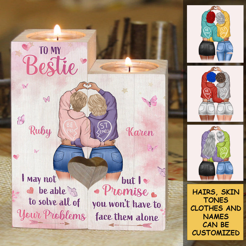 Custom Name Best Friend Gifts for Women - Personalized Color Candle Holder