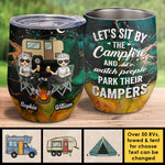 Custom Name Camping Gifts for Couples - Personalized Wine Tumbler