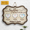 Together Built A Life We Loved - Personalized Shaped Wood Sign - Gift For Couples, Husband Wife