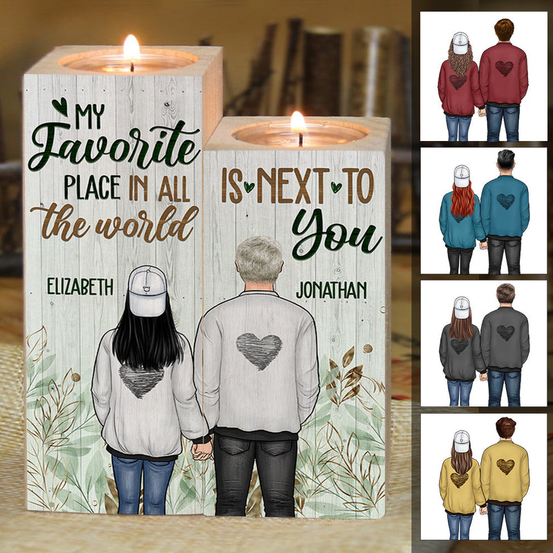 Custom Name Romantic Gifts for Couples - Personalized Color Candle Holder