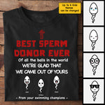 Custom Name Funny Sperm Donor Gifts - Personalized Apparel