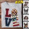 American Love Dog - Gift For Dad, Personalized Unisex T-Shirt