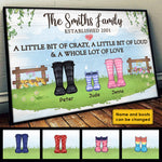 Custom Family Name Rain Boot Family Decor - Personalized Poster