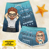 I'm The Captain & I'm The First Mate - Personalized Couple Beach Shorts - Gift For Couples, Husband Wife
