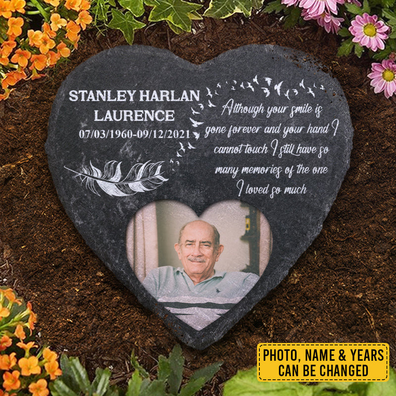 Custom Photo Memorial Garden Tribute - Personalized Memorial Stone