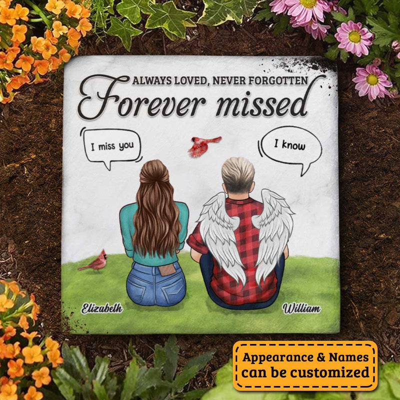 Custom Name Memorial Couple Decor - Personalized Memorial Stone