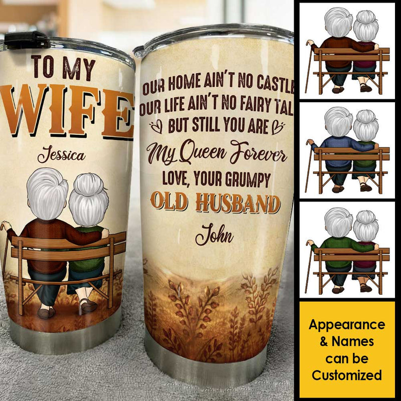 Love, Your Grumpy Old Husband - Personalized Tumbler - Gift For Couples, Husband Wife