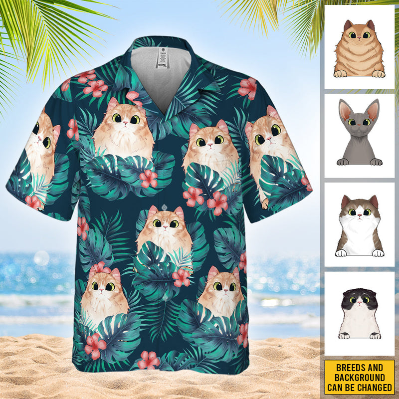 Cat Summer Vibe - Personalized Hawaiian Shirt - Gift For Dad, Gift For Pet Lovers