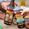 Drinking & Travels Partner For Life - Personalized Can Cooler - Gift For Couples, Husband Wife