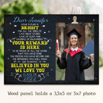 Custom Photo Graduation Gifts for Her - Personalized Wooden Frame