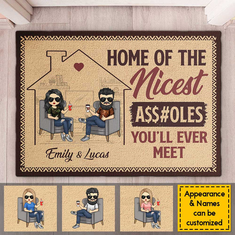 Custom Name Funny Couple Gifts for Home - Personalized Doormat