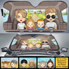 Family Trip Together - Personalized Auto Sunshade - Gift For Couples, Husband Wife