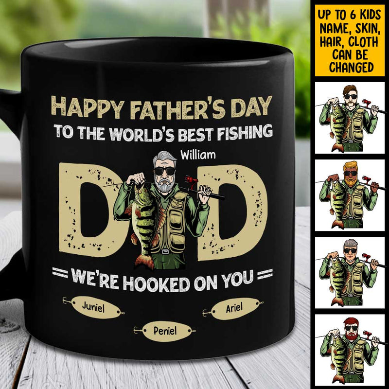 Custom Name Father's Day Fishing Gifts for Dad - Personalized Mugs