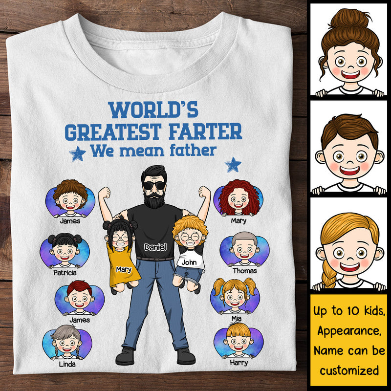 World's Greatest Farter - Personalized Unisex T-shirt, Hoodie - Gift For Dad, Grandpa