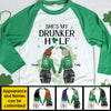 She Is My Drunker Half - Gift For Besties, Personalized St. Patrick's Day Unisex Raglan Shirt