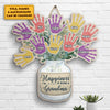 Happiness Is Being Grandma - Personalized Shaped Wood Sign - Gift For Grandma, Grandparents