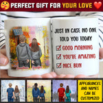 Custom Name Good Morning Couple Gifts - Personalized Mugs