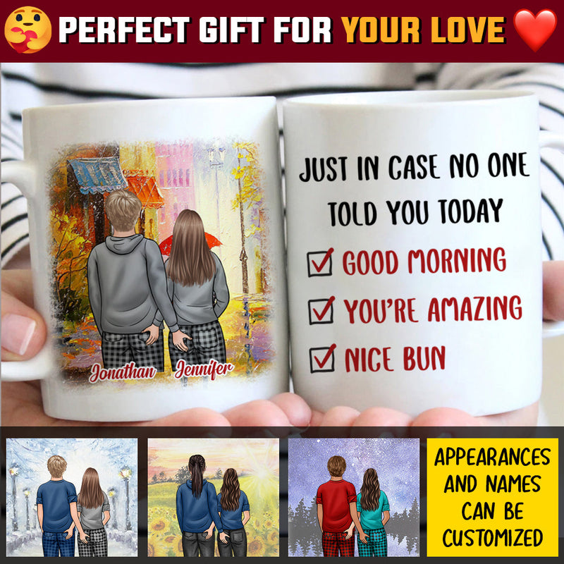 Custom Name Good Morning Couple Gifts - Personalized Mugs