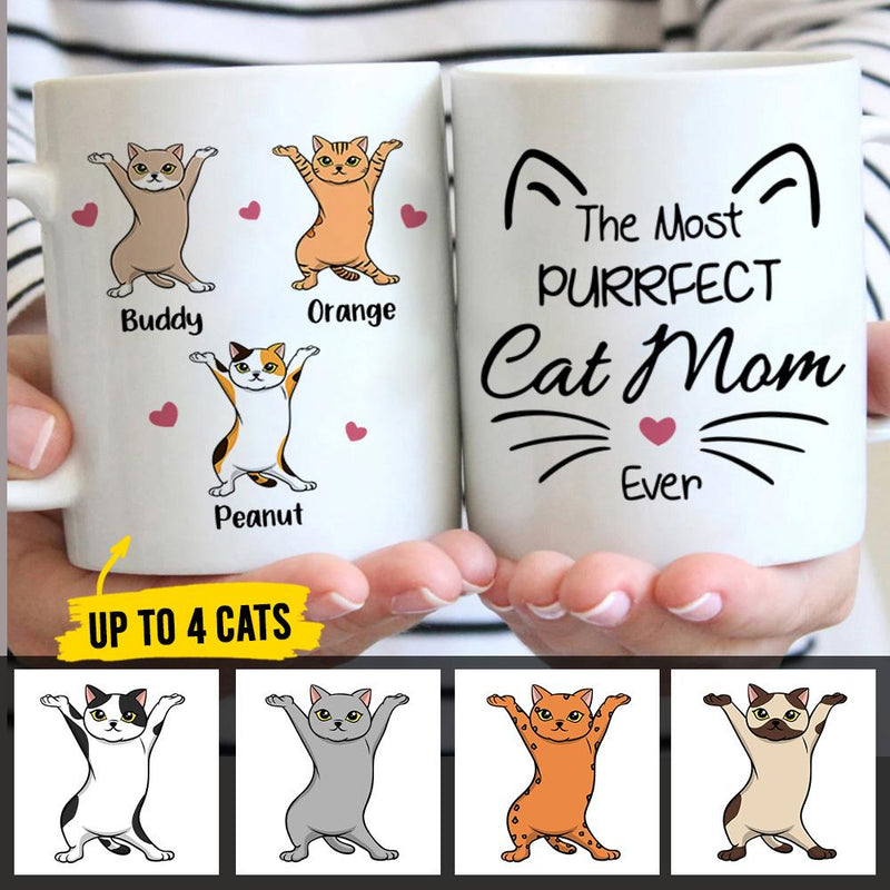 Custom Name Cat Mom Gifts - Personalized Mugs