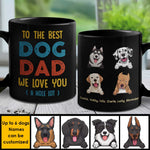 Custom Name Dog Dad Gifts for Dog Lovers - Personalized Mugs