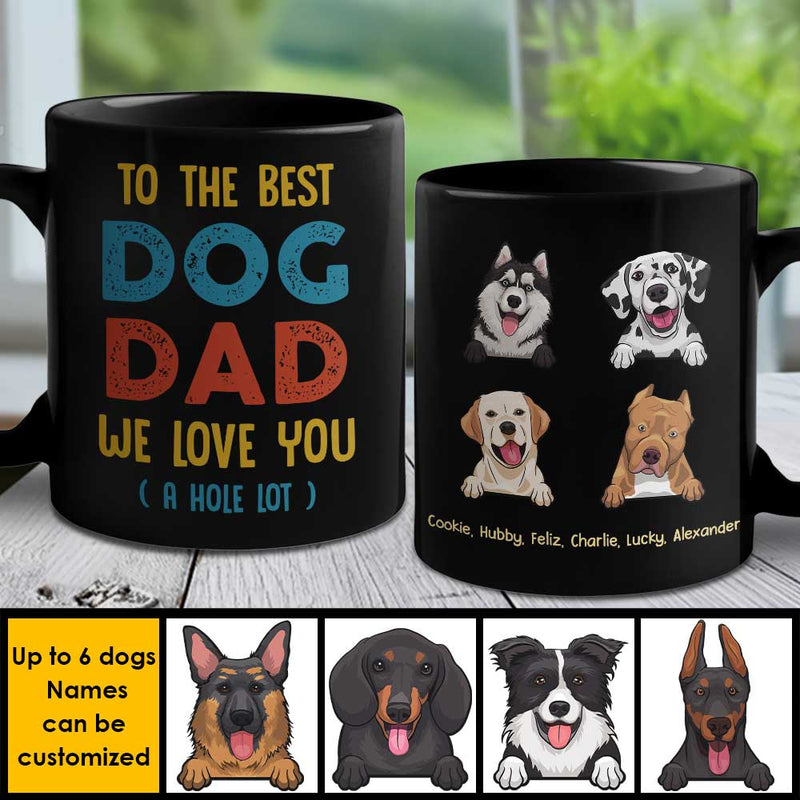 Custom Name Dog Dad Gifts for Dog Lovers - Personalized Mugs