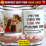 Custom Photo Romantic Couple Gifts - Personalized Mugs