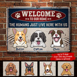 Custom Dog Name Welcome Gifts for Dog Lovers - Personalized Metal Sign