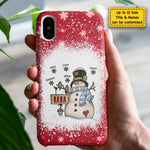 Custom Name Snowman Christmas Gifts for Families - Personalized Phone Case