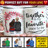 Together Is My Favorite Place To Be - Gift For Couples, Personalized Mug