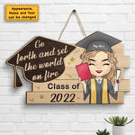 Custom Name Graduation Gifts for Her - Personalized Wood Sign