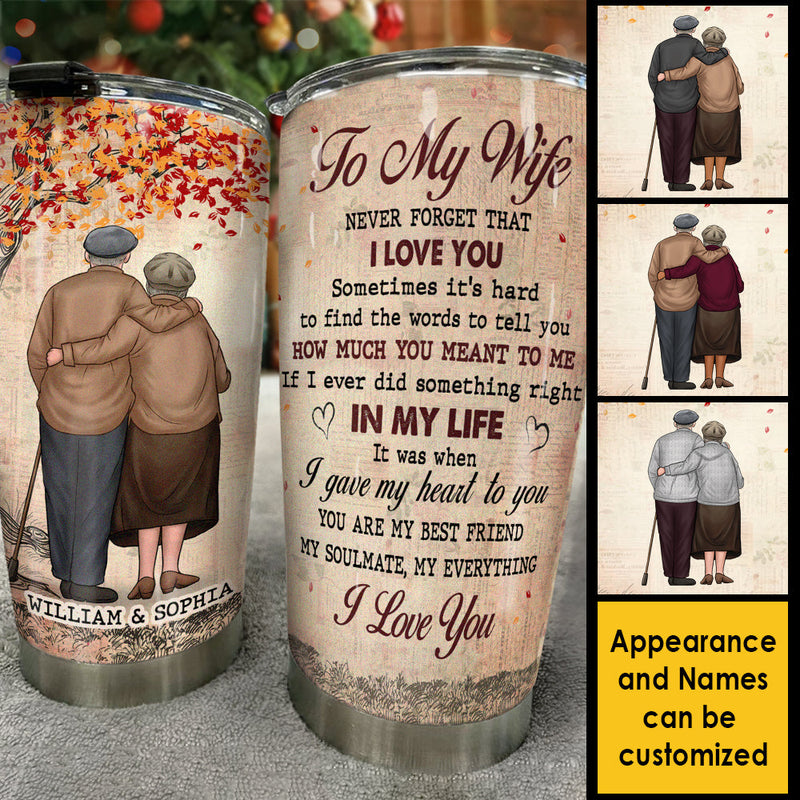 Custom Name Romantic Wife Gifts - Personalized Tumbler