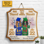 Custom Name Graduation Tassel Gifts for Graduates - Personalized Wood Sign